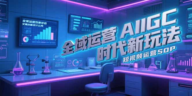 全域运营AIGC时代新玩法，文案封面设计公式，短视频运营SOP-淘米帮