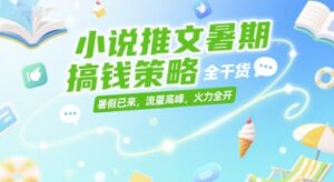 小说推文暑期搞钱策略,全干货,暑假已来,流量高峰,火力全开-淘米帮