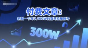 付费文章:拆解一个年入300W的喜马拉雅账号-淘米帮