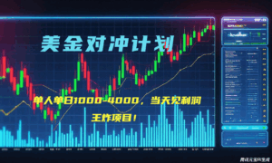 2025年最暴力项目“美金先登计划”最新最强对冲战法，每日实际收益1K-4K-淘米帮