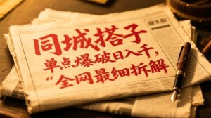 同城搭子群19.9单点爆破日入千，搭子组局月入万，全网最细拆解-淘米帮