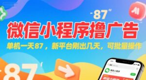 微信小程序看广告，单机一天87，新平台刚出几天，可批量操作，日入5张-淘米帮