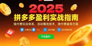 拼多多盈利实战指南,强付费玩法,活动爆流技术,微付费破局方案(更新7月-淘米帮