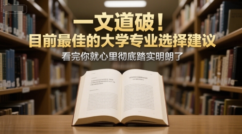 付费文章：一文道破！目前最佳的大学专业选择建议，看完你就心里彻底踏实明朗了-淘米帮