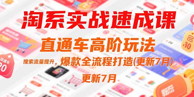 淘系实战速成课，直通车高阶玩法，搜索流量提升，爆款全流程打造(更新7月-淘米帮
