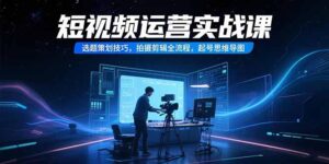 短视频运营实战课，选题策划技巧，拍摄剪辑全流程，起号思维导图-淘米帮