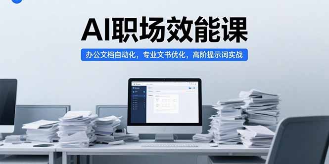 AI职场效能课，办公文档自动化，专业文书优化，高阶提示词实战-淘米帮