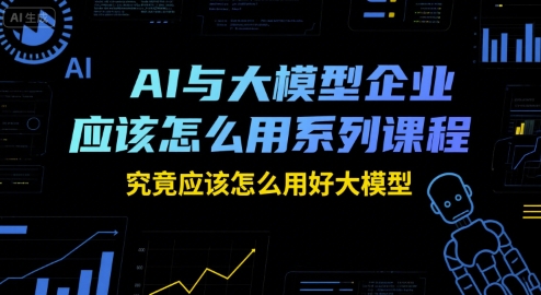 AI与大模型企业应该怎么用系列课程，究竟应该怎么用好大模型-淘米帮