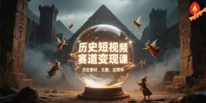 历史短视频赛道变现课,百集素材库应用,文案剪辑技巧,账号运营全案-淘米帮
