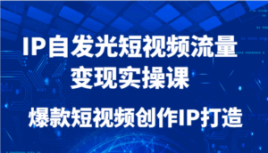 IP自发光短视频流量变现实操课，爆款短视频创作IP打造-淘米帮