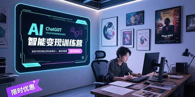 AI智能变现训练营，ChatGPT写作变现，电影解说制作，图文带货方法论-淘米帮
