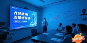 大健康AI流量增长课8.0,赛道定位方法论,AI数字人内容生产,私域转化运营-淘米帮