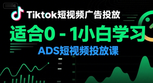 Tiktok短视频广告投放，适合0-1小白学习ADS短视频投放课-淘米帮