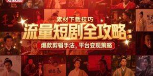 流量短剧全攻略:素材下载技巧,爆款剪辑手法,平台变现策略-淘米帮