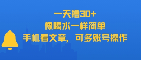 一天撸30+，像喝水一样简单，手机看文章，可多账号操作-淘米帮