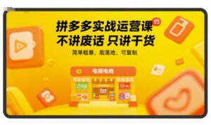 拼多多实战运营课,不讲废话只讲干货,简单粗暴,能落地,可复制-淘米帮