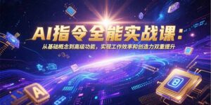 AI指令全能实战课:从基础概念到高级功能,实现工作效率和创造力双重提升-淘米帮
