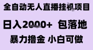 最新全自动抖音无人直播挂G项目，日入2k+ 包落地暴力撸金，小白可做【揭秘】-淘米帮