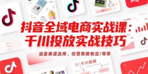 抖音全域电商实战课:千川投放实战技巧,涵盖赛道选择、经营策略制定/等等-淘米帮
