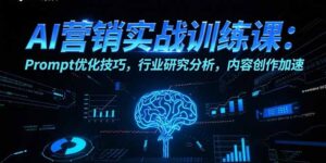AI营销实战训练课:Prompt优化技巧,行业研究分析,内容创作加速-淘米帮
