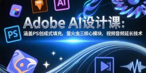Adobe AI设计课:涵盖PS创成式填充,萤火虫三核心模块,视频音频延长技术-淘米帮