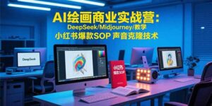 AI绘画商业实战营:DeepSeek/Midjourney/教学 小红书爆款SOP 声音克隆技术-淘米帮