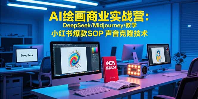 AI绘画商业实战营：DeepSeek/Midjourney/教学 小红书爆款SOP 声音克隆技术-淘米帮