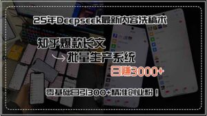 25年Deepseek最新内容洗稿术,知乎爆款长文批量生产系统,日赚3000+,…-淘米帮