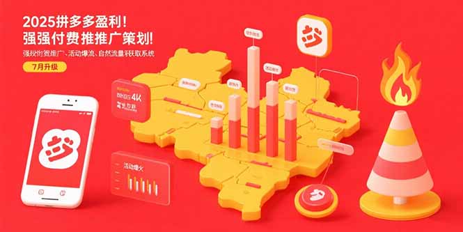 2025拼多多盈利地图：强付费推广策略/活动爆流/自然流量获取系统(7月更新-淘米帮