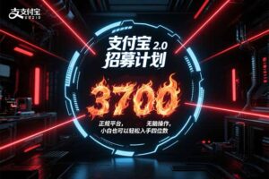 支付宝2.0招募计划 单号3700， 正规平台保姆级玩法无脑操作，  小白也…-淘米帮