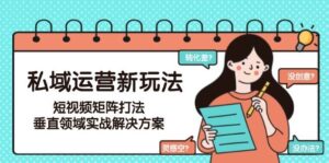 私域运营新玩法,短视频矩阵打法,垂直领域实战解决方案(更新6月)-淘米帮