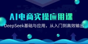 AI电商实操应用课:DeepSeek基础与应用,从入门到高效输出-淘米帮