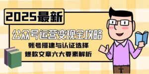 公众号运营变现全攻略,账号搭建与认证选择,爆款文章六大要素解析-淘米帮