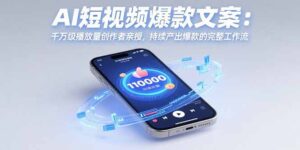 AI短视频爆款文案：千万级播放量创作者亲授，持续产出爆款的完整工作流-淘米帮
