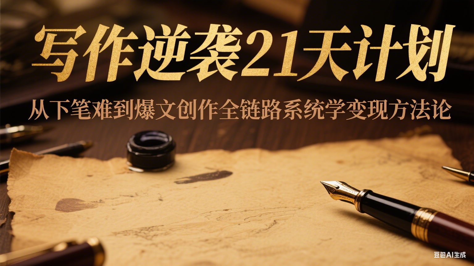 写作逆袭21天计划：从下笔难到爆文创作全链路系统学变现方法论-淘米帮
