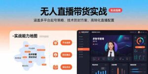 无人直播带货实战，涵盖多平台起号策略、技术防封方案、高转化直播配置-淘米帮