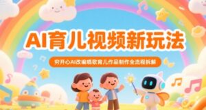 AI育儿视频新玩法，穷开心AI改编唱歌育儿作品制作全流程拆解-淘米帮