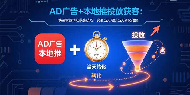 AD广告+本地推投放获客：快速掌握精准获客技巧，实现当天投放当天转化效果-淘米帮