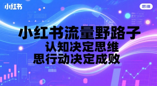 小红书流量野路子，认知决定思维，思维决定行动，行动决定成败-淘米帮