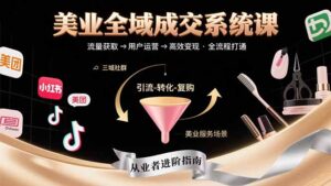 美业全域成交系统课程：帮助美业从业者打通从流量获取到高效变现全流程-淘米帮