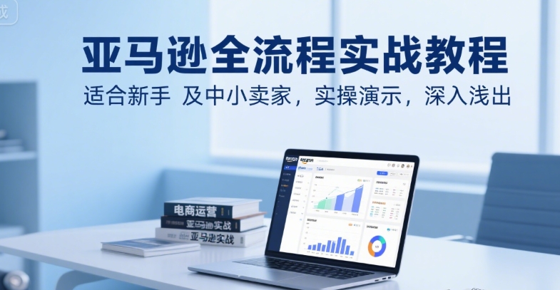 亚马逊全流程实战教程，适合新手及中小卖家，实操演示，深入浅出-淘米帮