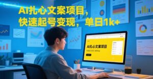 AI扎心文案项目，快速起号变现，单日1k+-淘米帮