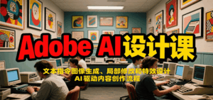 Adobe AI设计课:文本指令图像生成、局部修改和特效设计,AI驱动内容创作流程-淘米帮