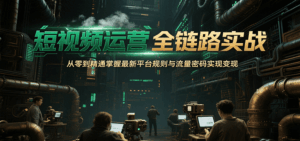 短视频运营全链路实战，从零到精通掌握最新平台规则与流量密码实现变现-淘米帮