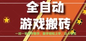 全自动游戏搬砖,日入1K,全程陪跑教学长期可做,小白轻松上手操作的稳定项目【揭秘】-淘米帮