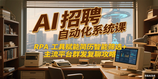 AI招聘自动化系统课，RPA工具赋能简历智能筛选+主流平台群发复聊全攻略-淘米帮
