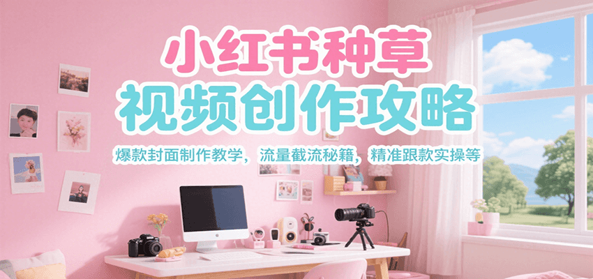 小红书种草视频创作攻略，爆款封面制作教学 ，流量截流秘籍 ，精准跟款实操等-淘米帮