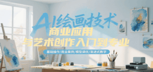 AI绘画技术商业应用与艺术创作入门到专业，基础操作/商业案例/模型调优/渐进式教学-淘米帮