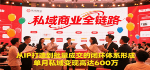 私域商业全链路,从IP打造到批量成交的闭环体系形成,单月私域变现600万-淘米帮