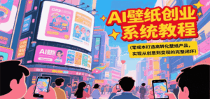 AI壁纸创业系统教程，零成本打造高转化壁纸产品，实现从创意到变现的完整闭环-淘米帮